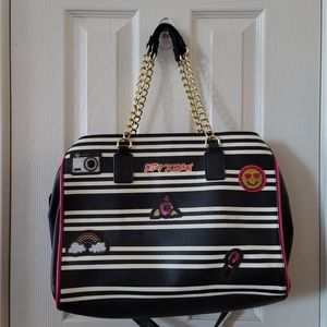BETSEY JOHNSON STRIPED TOTE